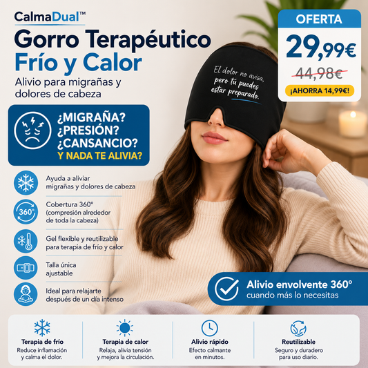 Gorro Frío y Calor para Migrañas – CalmaDual