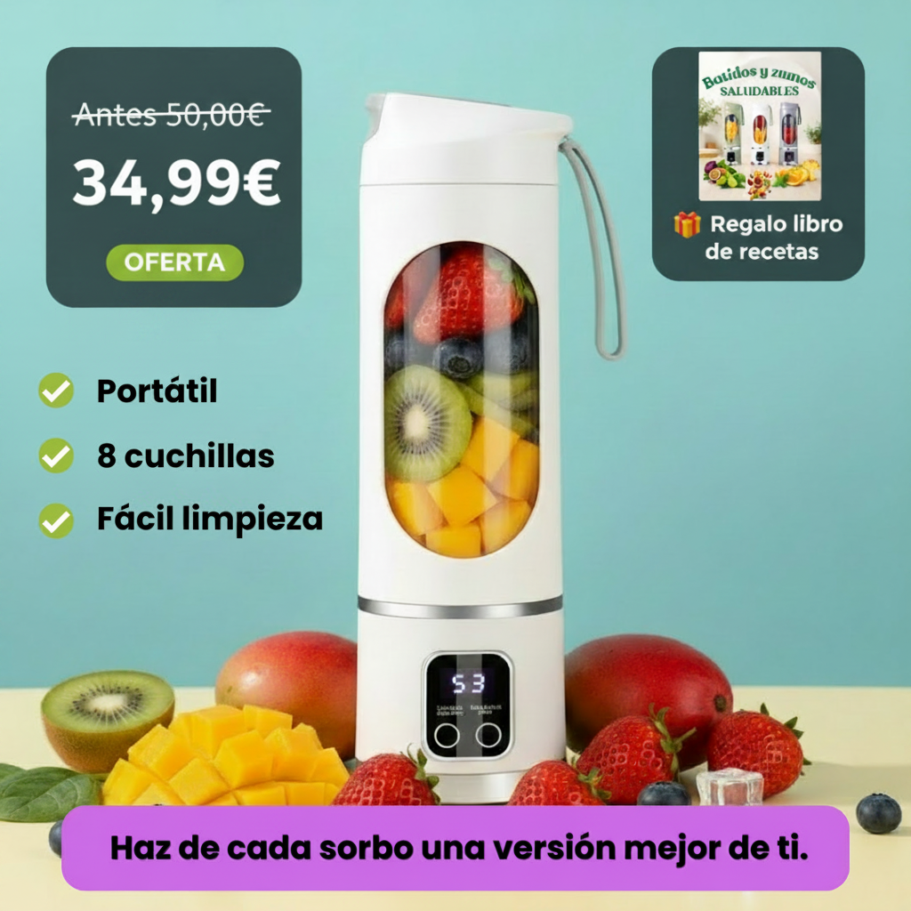 MixGo Turbo — Batidora Portátil Inalámbrica