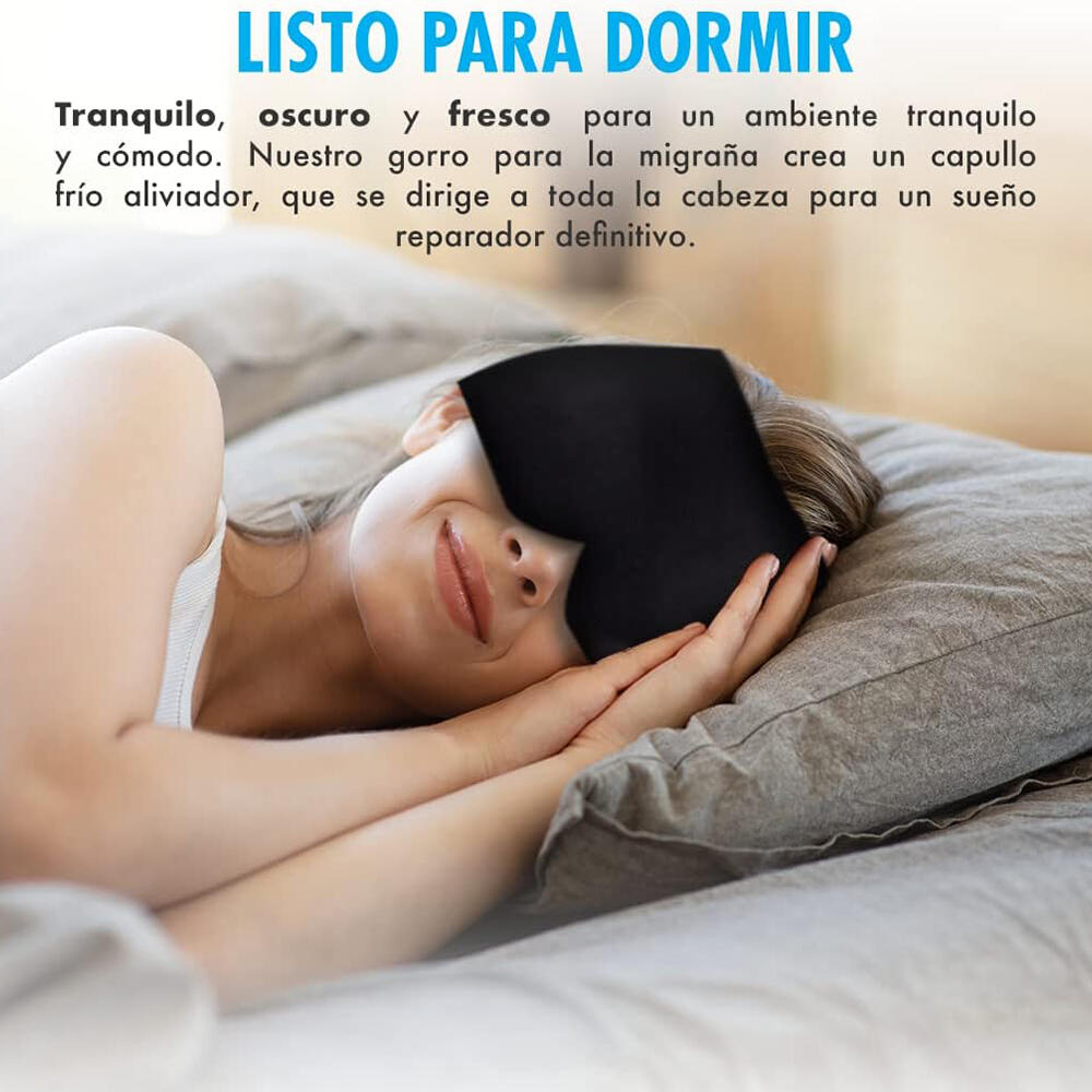 Gorro de Terapia Frío y Calor para Migrañas, Dolores de Cabeza y Relajación- CalmaDual